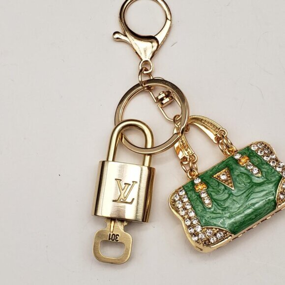 Authentic Louis Vuitton Lock & Key with unbranded Bagcharm, Keycharm, Keychain - Picture 3 of 7